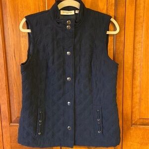 Breckenridge Petite Navy Vest PM.